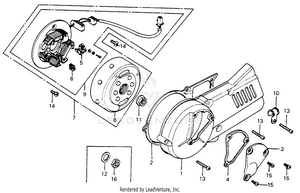 Left Crankcase Cover + Alternator Schematic