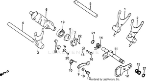 Shift Drum + Shift Fork Schematic