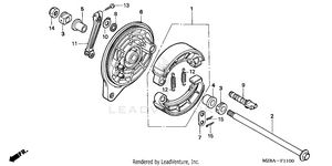 Rear Brake Panel Schematic