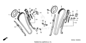 Cam Chain + Tensioner Schematic