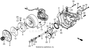 Left Crankcase Cover + Alternator Schematic