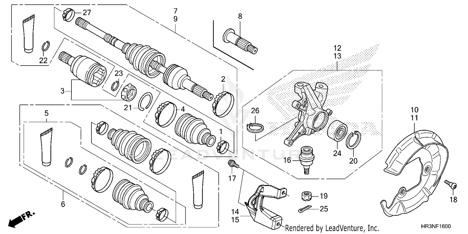 FRONT KNUCKLE@DRIVESHAFT