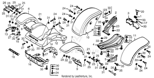 Front Floor + Fender + Drive Belt Cover Schematic