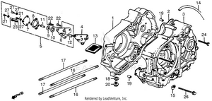 Crankcase + Oil Pump Schematic