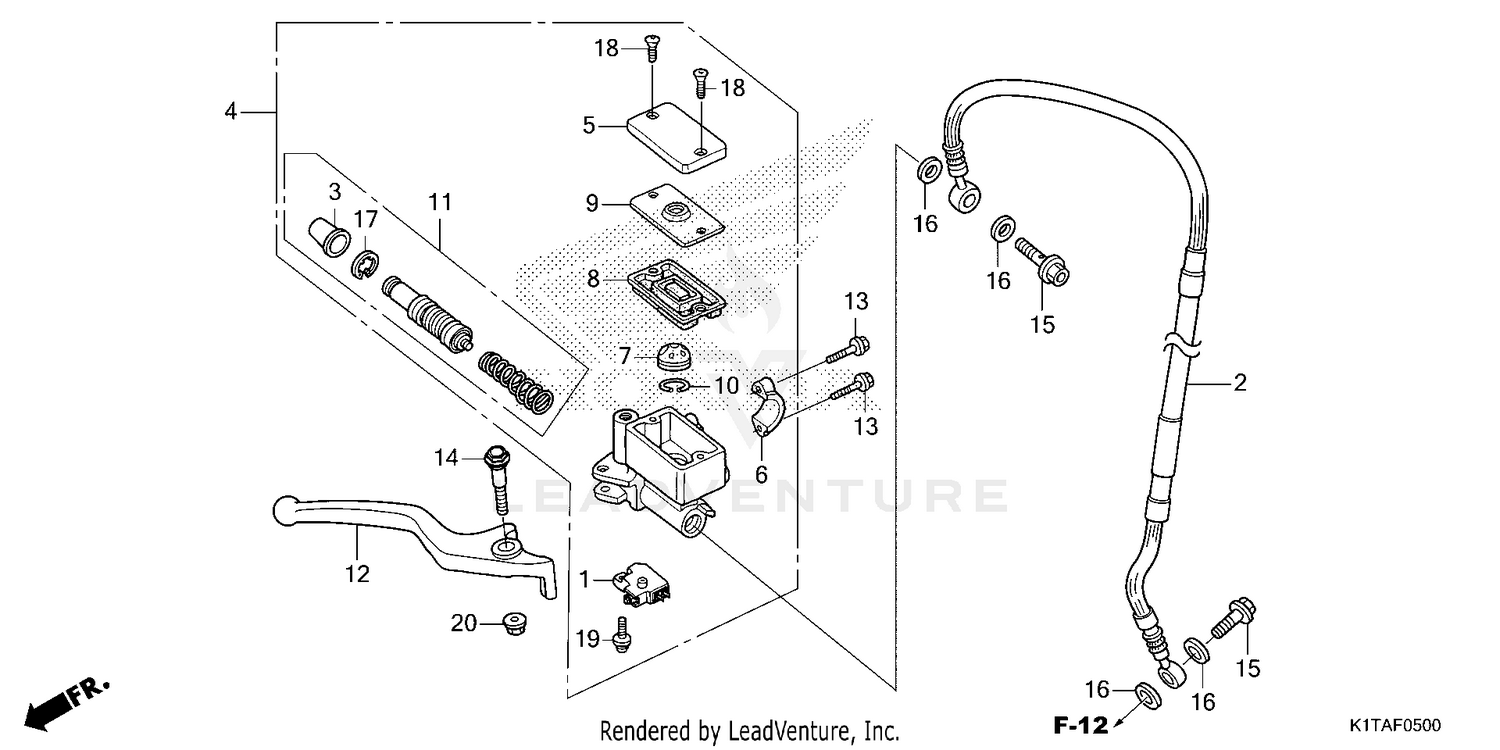 FRONT BRAKE MASTER       CYLINDER (1)