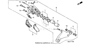 Rear Brake Caliper (1) Schematic