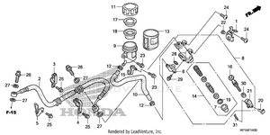 Rear Brake Master        Cylinder Schematic