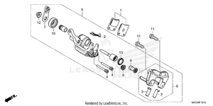 Parking Brake Caliper Schematic
