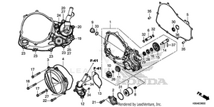 Right Crankcase Cover    @water Pump Schematic