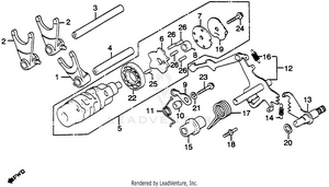Shift Drum + Shift Fork Schematic