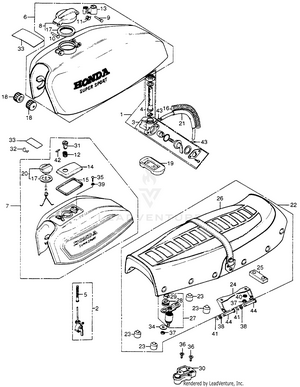 Fuel Tank + Seat Schematic