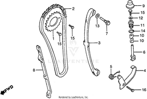 Cam Chain + Tensioner Schematic
