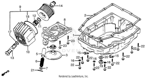 Oil Filter + Oil Pan Schematic