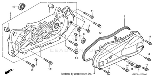 Swingarm + Left Crankcase Cover Schematic