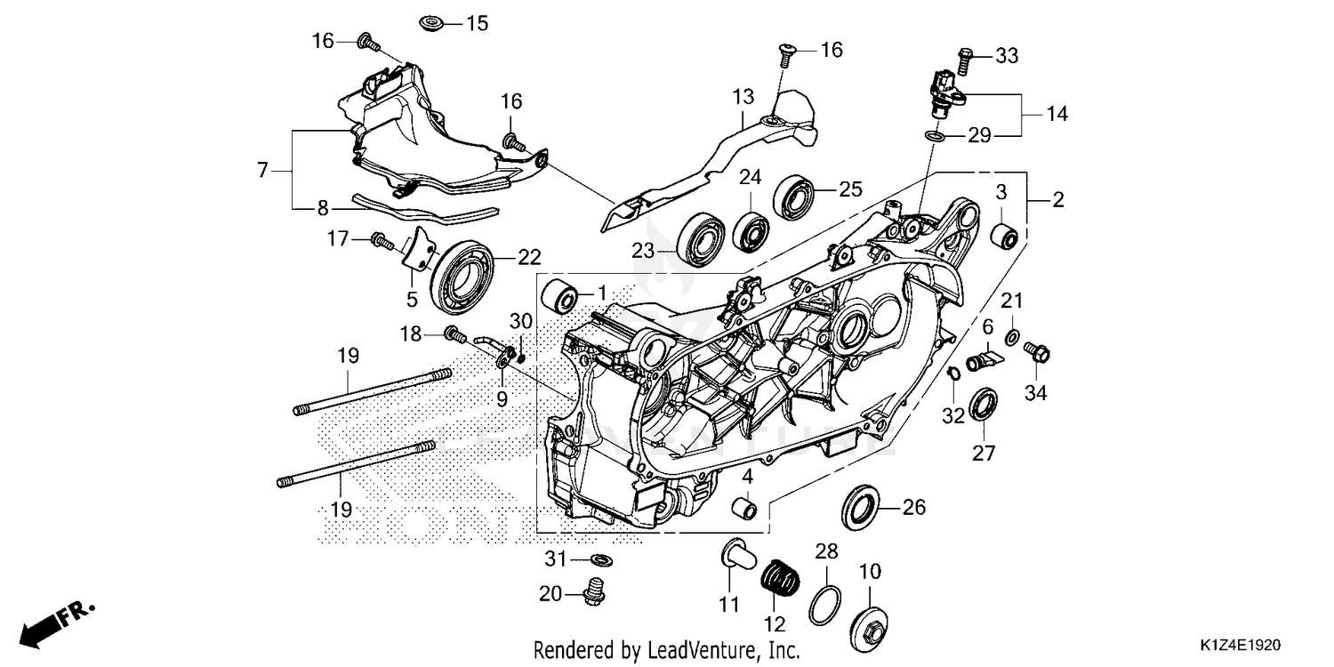 LEFT CRANKCASE