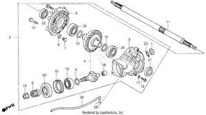 Final Driven Gear + Rear Axle Shaft Schematic