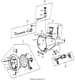 Headlight + Speedometer Schematic