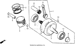 Crankshaft + Piston Schematic