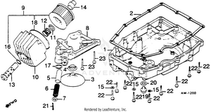 Oil Filter + Oil Pan Schematic