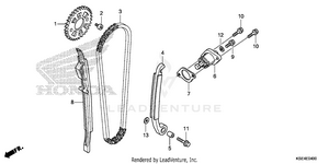 Cam Chain + Tensioner Schematic
