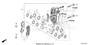 Left Front Brake Caliper Schematic