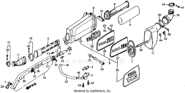 1981 Honda CT110 Trail OEM Parts