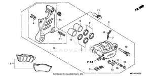 Rear Brake Caliper ('02-'04) Schematic