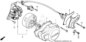 Left Crankcase Cover Schematic