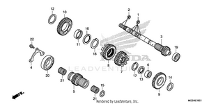 Transmission (nc700xd)   (mainshaft) Schematic