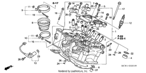 Cylinder Head (rr.) Schematic