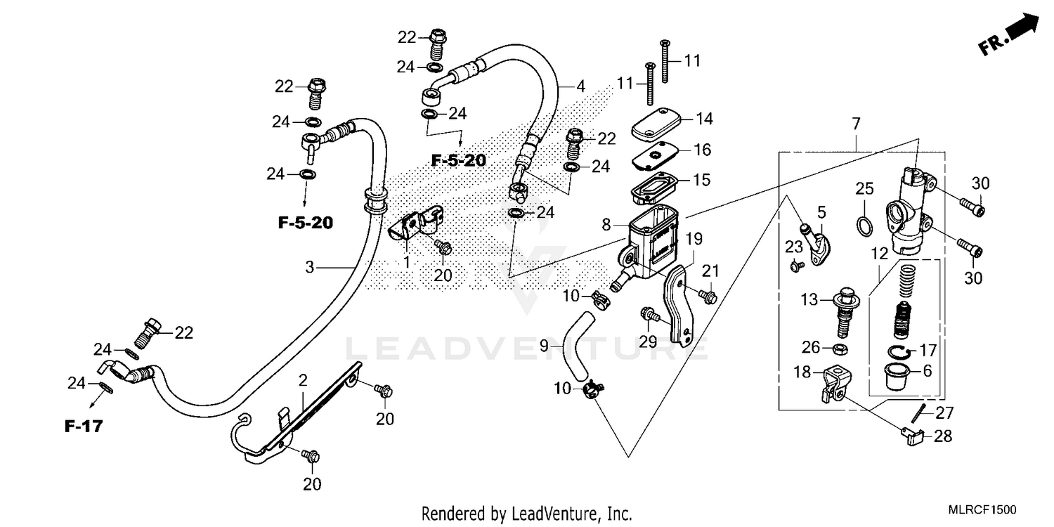 REAR BRAKE MASTER        CYLINDER