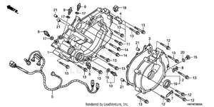 Rear Crankcase Cover Schematic