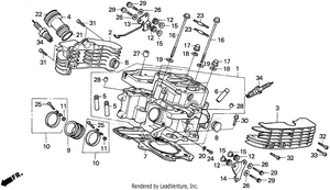 Vt1100c Rear Cylinder Head Schematic