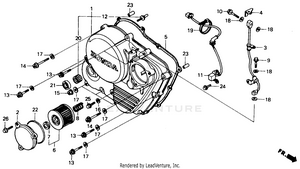Right Crankcase Cover 88-92 Schematic