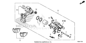 Rear Brake Caliper Schematic