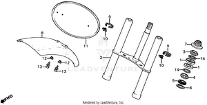 Front Fork Front Fender Schematic