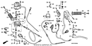 Handle Lever + Switch + Cable Schematic