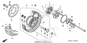 Rear Wheel (vtx1300s) Schematic