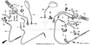Handle Lever + Switch + Cable Schematic