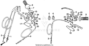 Handle Lever + Switches + Calbes Schematic