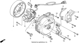 Left Crankcase Cover Schematic