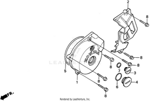 Left Crankcase Cover Schematic