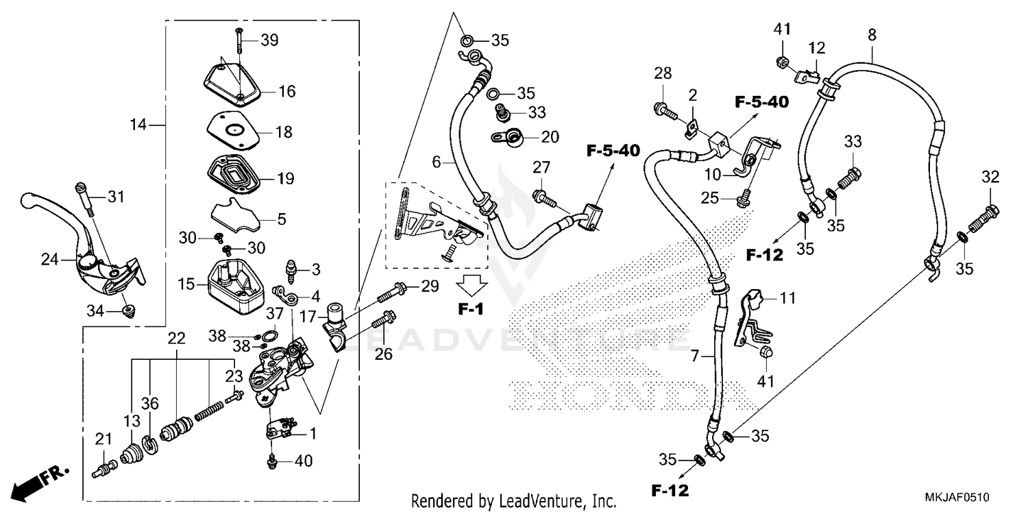 FRONT BRAKE MASTER       CYLINDER