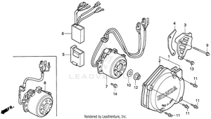 Left Crankcase Cover Schematic