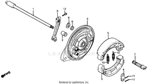Rear Brake Panel Schematic