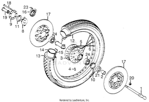 Front Wheel + Disc Schematic