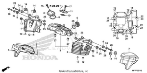Rear Cylinder Head Cover Schematic