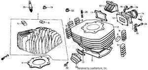 Cylinder + Cylinder Head + Inlet Pipe Schematic