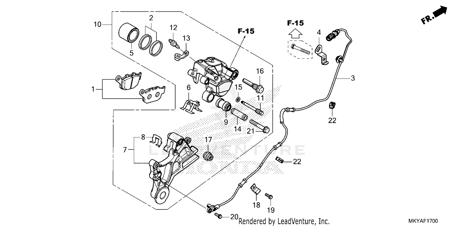 REAR BRAKE CALIPER