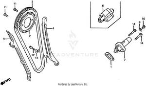 Cam Chain + Tensioner Schematic